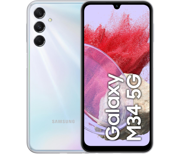SAMSUNG Galaxy M34 5G 6/128GB Srebrny (M346B) - 1190001 - zdjęcie